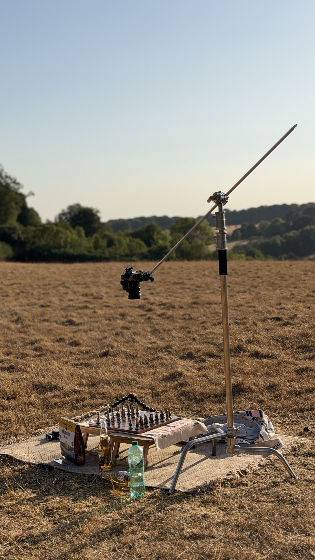 On set — golden hour