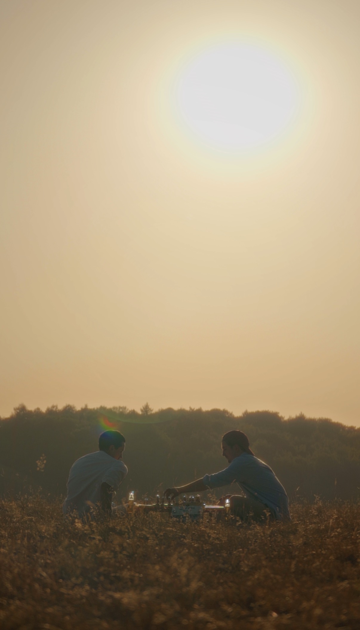 On set — golden hour
